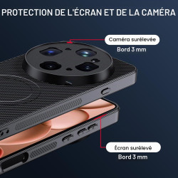 Coque pour Oppo Find X9 Ultra 5G pour MagSafe, Anti Choc Et Anti Rayures, Côtés Antidérapants, Boutons Précis, Design Fibre De C