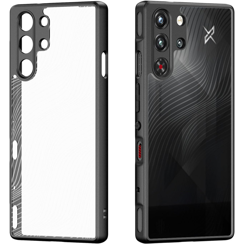 Transparente coque pour rougemagic 10s pro / 10s pro+ / 10 pro / 10 pro+, tpu + pc, protection d'appareil photo, toucher mat, an