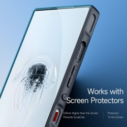 Transparente coque pour rougemagic 10s pro / 10s pro+ / 10 pro / 10 pro+, tpu + pc, protection d'appareil photo, toucher mat, an