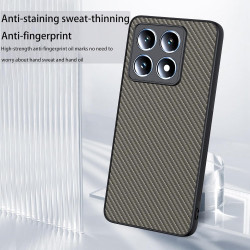 Coque pour Xiaomi 14T, [Fibre de Carbone] Housse de Protection avec Cache Appareil Photo, Antichoc, Résistant aux Rayures (Or Fo