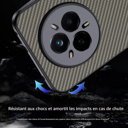 Coque pour Realme 14 Pro 5G, [Fibre de Carbone] Housse de Protection avec Cache Appareil Photo, Antichoc, Résistant aux Rayures 