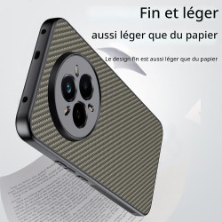 Coque pour Realme 14 Pro 5G, [Fibre de Carbone] Housse de Protection avec Cache Appareil Photo, Antichoc, Résistant aux Rayures 