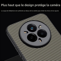 Coque pour Realme 14 Pro 5G, [Fibre de Carbone] Housse de Protection avec Cache Appareil Photo, Antichoc, Résistant aux Rayures 