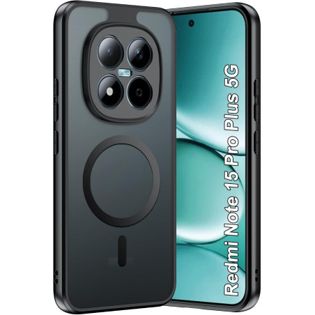 Coque pour xiaomi rougemi note 15 pro plus 5g / poco m8 pro 5g avec aimant intégré, protection anti-choc et anti-rayure, design 