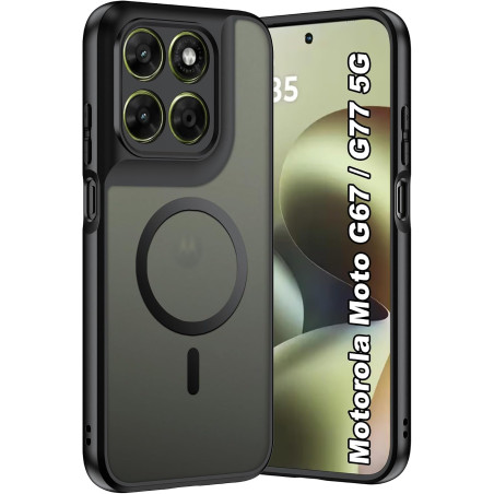 Coque pour Motorola Moto G67 / G77 / G87 5G avec Aimant Intégré, Protection Anti-Choc et Anti-Rayure, Design Antidérapant - Hous