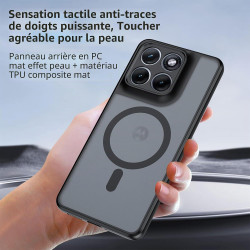 Coque pour Motorola Edge 70 Fusion avec Aimant Intégré, Protection Anti-Choc et Anti-Rayure, Design Antidérapant - Housse Magnét