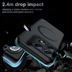 Coque pour Motorola Edge 70 Pro 5G avec Aimant Intégré, Protection Anti-Choc et Anti-Rayure, Design Antidérapant - Housse Magnét