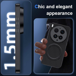 Coque pour Vivo X300 Ultra 5G pour MagSafe, Anti Choc Et Anti Rayures, Côtés Antidérapants, Boutons Précis, Design Fibre De Carb