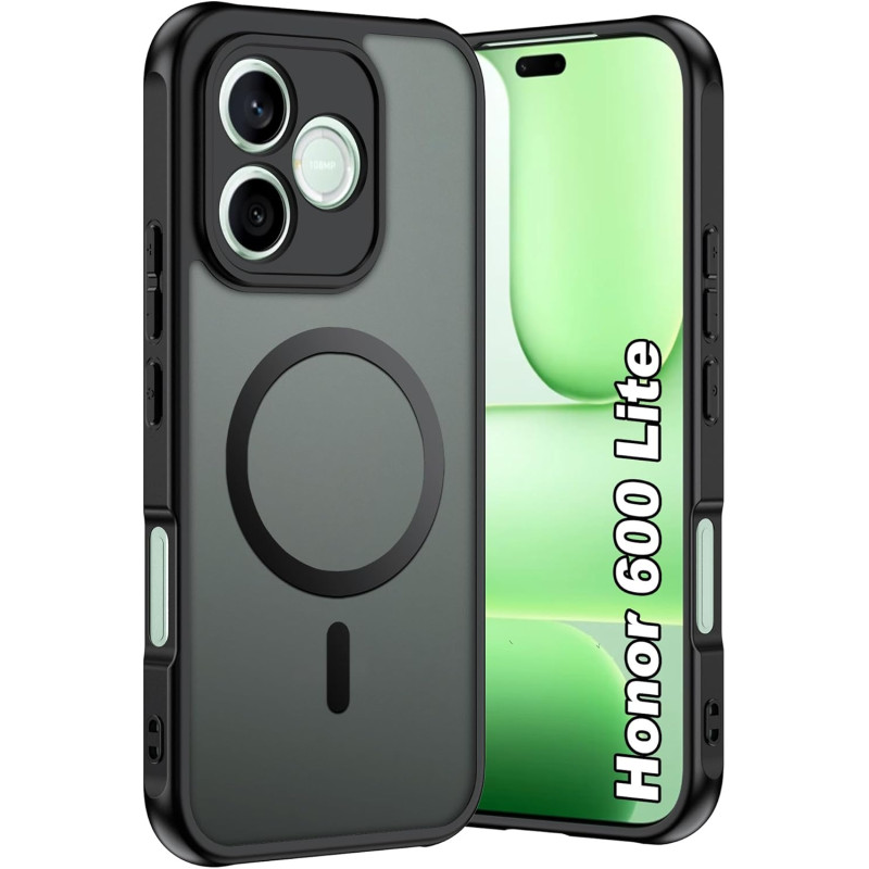 Coque pour Honor 600 Lite avec Aimant Intégré, Protection Anti-Choc et Anti-Rayure, Design Antidérapant - Housse Magnétique pour