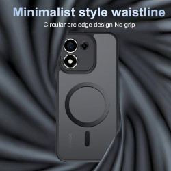 Coque pour Honor 600 Smart 5G pour MagSafe, Anti Choc Et Anti Rayures, Côtés Antidérapants, Boutons Précis, Design Fibre De Carb