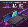 Coque de batterie pour iPhone 13/13Pro/14, étui de chargement portable ultra fin, mise à niveau 2026, 10 000 mAh, durée de vie d