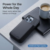 Coque batterie pour iPhone 14 et iPhone 13 6,1" 10 000 mAh avec protecteur d'écran Noir