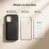 Coque batterie pour iPhone 14 et iPhone 13 6,1" 10 000 mAh avec protecteur d'écran Noir