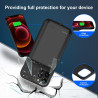 Coque batterie pour iPhone 12/12 Pro 6,1", 13800 mAh, haute capacité, coque de chargement avec protecteur d'écran, noir