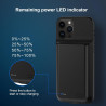 Coque batterie pour iPhone 12/12 Pro 6,1", 13800 mAh, haute capacité, coque de chargement avec protecteur d'écran, noir