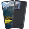 Coque batterie 5000 mAh compatible avec S20 Fe, noir mat, béquille, protection complète, 6,6 x 2,8 x 1,5 cm