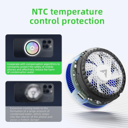 Refroidisseur de téléphone avec technologie Peltier Semiconductor et support magnétique pour une intégration transparente pendan
