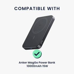 kwmobile Coque Compatible avec Anker MagGo Power Bank 10000mAh 15W Coque - Housse de Protection en Silicone pour Power Bank Batt