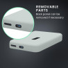 kwmobile Coque Compatible avec Anker MagGo Power Bank 10000mAh 15W Coque - Housse de Protection en Silicone pour Power Bank Batt