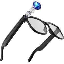 Lunettes intelligentes IA de 32 Go avec caméra HD 8 MP, enregistrement vidéo 4K anti-tremblement, supporte l'enregistrement vidé