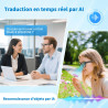 Lunettes intelligentes IA de 32 Go avec caméra HD 8 MP, enregistrement vidéo 4K anti-tremblement, supporte l'enregistrement vidé