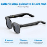 Lunettes intelligentes IA de 32 Go avec caméra HD 8 MP, enregistrement vidéo 4K anti-tremblement, supporte l'enregistrement vidé