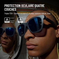 XREAL xbx a01+ AR Lunettes, Ultralégères 62g, 147" Écran Géant Portable pour Films et Jeux, Luminosité 1600 nits HDR10, USB-C DP