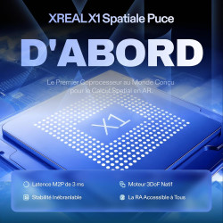XREAL 1S AR/XR Lunettes, Lunettes de Réalité Augmentée avec Écran Virtuel 500", 52° FOV, 3DoF Natif, Real 3D, X1 Puce, Compatibl