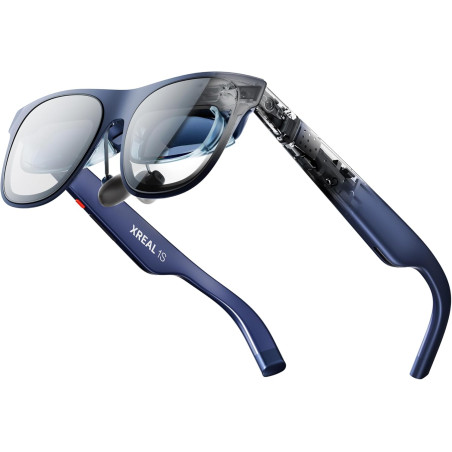 XREAL 1S AR/XR Lunettes, Lunettes de Réalité Augmentée avec Écran Virtuel 500", 52° FOV, 3DoF Natif, Real 3D, X1 Puce, Compatibl