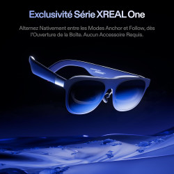 XREAL 1S AR/XR Lunettes, Lunettes de Réalité Augmentée avec Écran Virtuel 500", 52° FOV, 3DoF Natif, Real 3D, X1 Puce, Compatibl