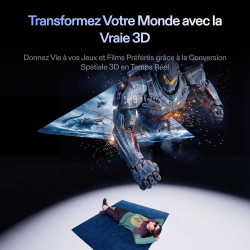 XREAL 1S AR/XR Lunettes, Lunettes de Réalité Augmentée avec Écran Virtuel 500", 52° FOV, 3DoF Natif, Real 3D, X1 Puce, Compatibl
