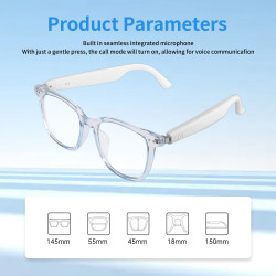 Genxenon lunettes connectées pour hommes et femmes – lunettes audio bleutooth avec verres photochromiques, haut-parleurs à condu