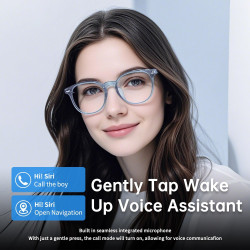 Genxenon lunettes connectées pour hommes et femmes – lunettes audio bleutooth avec verres photochromiques, haut-parleurs à condu