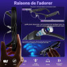 Lunettes ai avec filtre à lumière bleue - résolution hd 1200p - bleutooth - traduction vocale - avec caméra - enregistrement vid