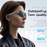 Dpofirs Lunettes Audio Intelligentes pour Hommes et Femmes, Lunettes de Soleil de Sport, de Soleil BT 5.4 pour la Musique et Les