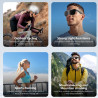 Dpofirs Lunettes Audio Intelligentes pour Hommes et Femmes, Lunettes de Soleil de Sport, de Soleil BT 5.4 pour la Musique et Les