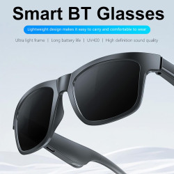 Dpofirs Lunettes Audio Intelligentes pour Hommes et Femmes, Lunettes de Soleil de Sport, de Soleil BT 5.4 pour la Musique et Les