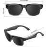 Dpofirs Lunettes Audio Intelligentes pour Hommes et Femmes, Lunettes de Soleil de Sport, de Soleil BT 5.4 pour la Musique et Les