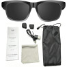Dpofirs Lunettes Audio Intelligentes pour Hommes et Femmes, Lunettes de Soleil de Sport, de Soleil BT 5.4 pour la Musique et Les