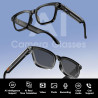 Lunettes Connectées avec Caméra, Caméra HD 8 MP, Batterie 300 mAh, Audio à Oreilles Libres, Prend en Charge l'enregistrement Vid