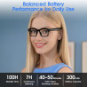 Lunettes Connectées avec Caméra, Caméra HD 8 MP, Batterie 300 mAh, Audio à Oreilles Libres, Prend en Charge l'enregistrement Vid