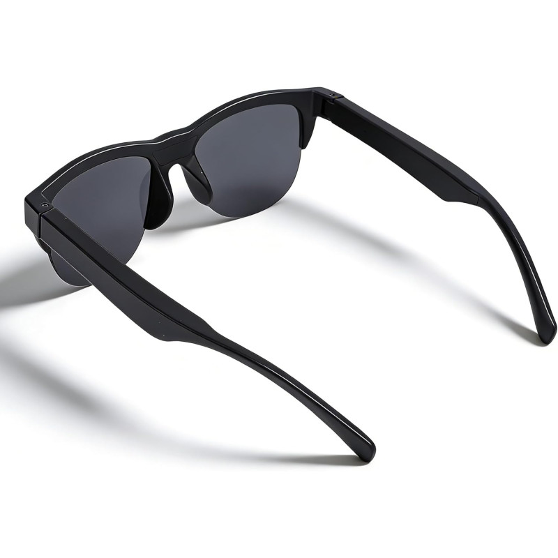 Dpofirs Lunettes intelligentes, Lunettes de Soleil pour Sports de Plein air pour Voyages, Musique et appels téléphoniques