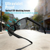 Dpofirs Lunettes intelligentes, Lunettes de Soleil pour Sports de Plein air pour Voyages, Musique et appels téléphoniques