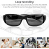 Lunettes de Soleil pour Appareil Photo, Lunettes Vidéo d'action de Sport à Objectif Grand Angle Anti-secousse 1080P, de Soleil p