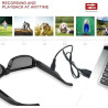 Lunettes de Soleil pour Appareil Photo, Lunettes Vidéo d'action de Sport à Objectif Grand Angle Anti-secousse 1080P, de Soleil p