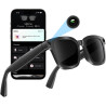 Lunettes intelligentes avec caméra et bleutooth, 8 mpx, hd 1200p | en charge l'enregistrement photo/vidéo/audio, la traduction e