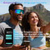 Lunettes Caméra Sport, Caméra 8 MP, Haut-Parleurs Ouverts, Verres Anti-éblouissants, Lunettes Connectées avec Vidéo, Photo et Dé