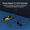 Adaptateur USB-C vers Lunettes AR pour Switch 2 – 4K@60Hz 2K@120Hz 100W PD Données 10Gbps, Compatible Switch 2/1 Steam Deck PC P