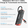 Adaptateur USB-C vers Lunettes AR pour Switch 2 – 4K@60Hz 2K@120Hz 100W PD Données 10Gbps, Compatible Switch 2/1 Steam Deck PC P