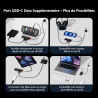 Adaptateur USB-C vers Lunettes AR pour Switch 2 – 4K@60Hz 2K@120Hz 100W PD Données 10Gbps, Compatible Switch 2/1 Steam Deck PC P